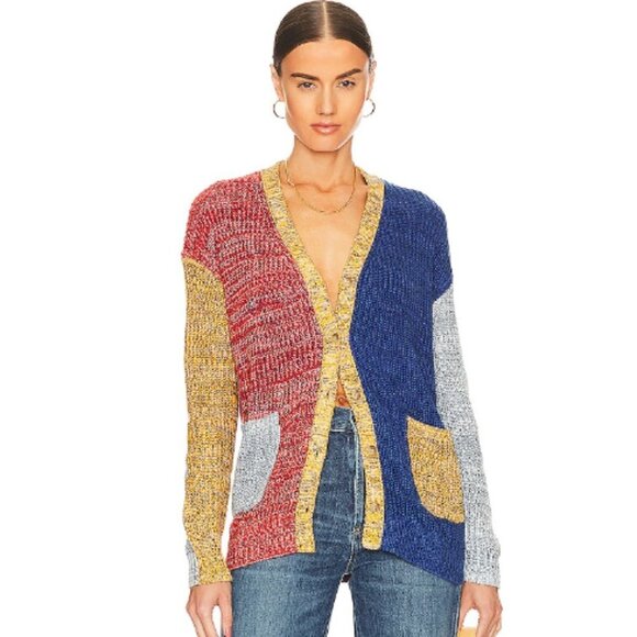 SOLID & STRIPED Sweaters - Solid & Striped The Riley Cardigan in applewood combo size small
